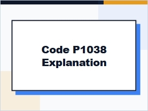 Code P1038 Technical Details Explained